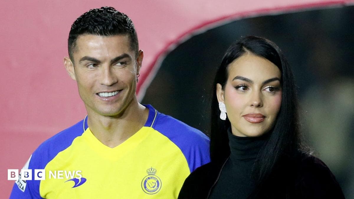 Cristiano Ronaldo with his partner Georgina Rodriguez at Mrsool Park, Riyadh, Saudi Arabia on 3 January 2023