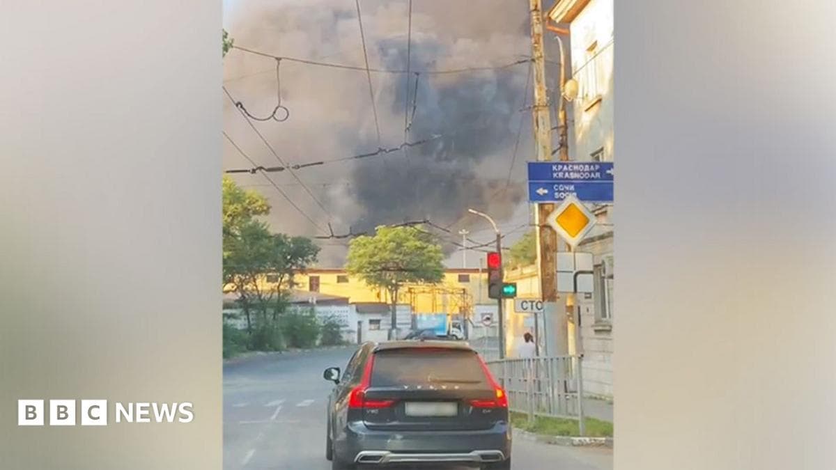 A shot of a plume of smoke