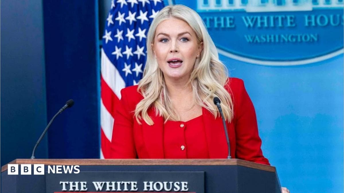 White House Press Secretary Karoline Leavitt speaks during a press briefing in the James S. Brady Press Briefing Room at the White House in Washington, D.C., United States, on 23 July 2026