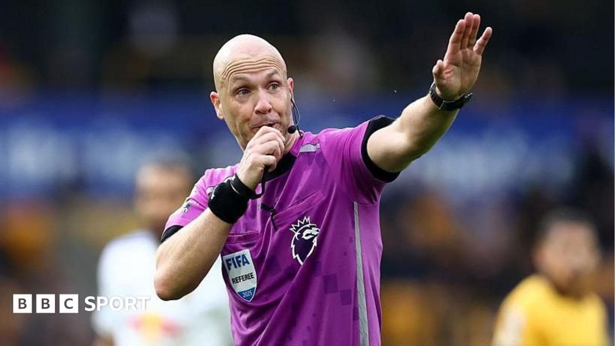 Anthony Taylor blows his whistle
